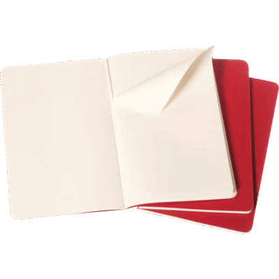 Rokovnik Moleskine Cahier Cranberry red LG čist list