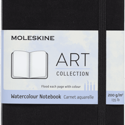Watercolor album Moleskine Art crni pocket