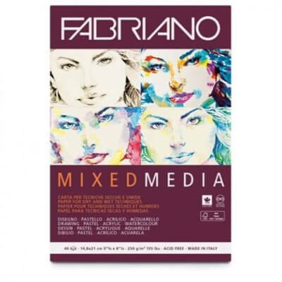 Blok Mixed Media 14,8x21cm 40L 250g Fabriano 19100502