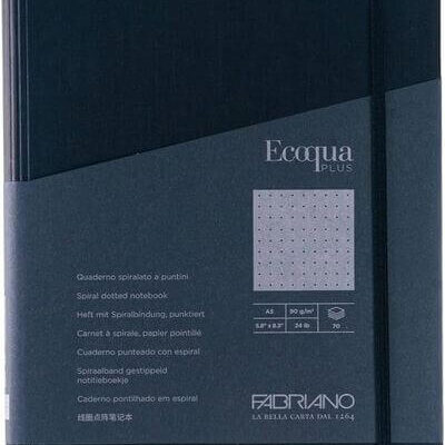 Notes A5 Fabriano EcoQua Plus tačke - crni